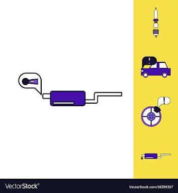 Collection of icons and car service equipment vector image