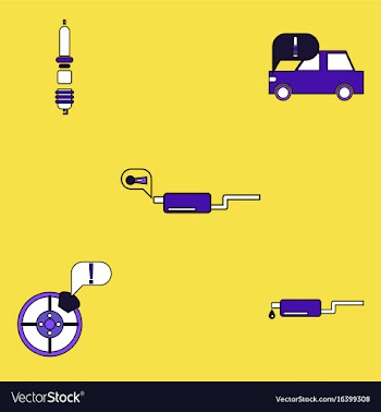 Collection of icons and car service equipment vector image