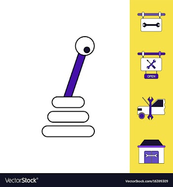 Collection of icons and car service equipment vector image