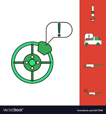 Collection of icons and car service equipment vector image