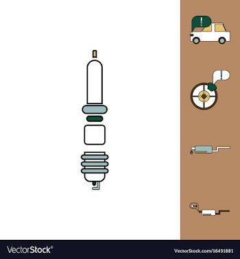 Collection of icons and car service equipment vector image