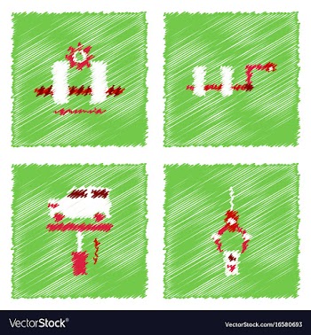 Collection of icons and car service in hatching vector image