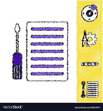 Collection of icons and car service tools in vector image