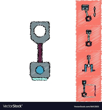 Collection of icons and car service tools in vector image