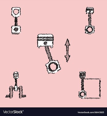 Collection of icons and car service tools in vector image