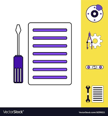 Collection of icons and car service tools vector image