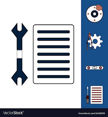 Collection of icons and car service tools vector image