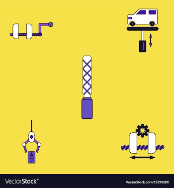Collection of icons and car service vector image