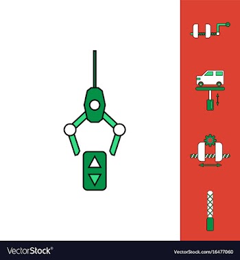 Collection of icons and car service vector image