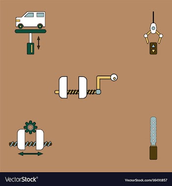 Collection of icons and car service vector image