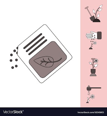 Collection of icons and care of plants vector image