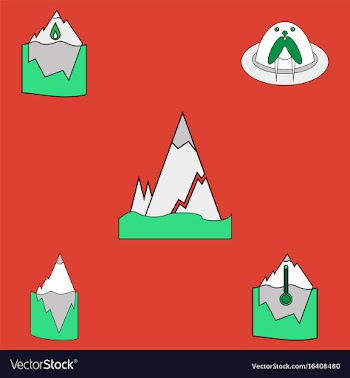 Collection of icons and climate change vector image