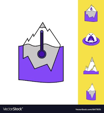Collection of icons and climate change vector image
