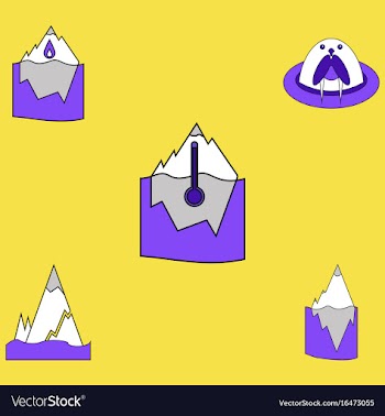 Collection of icons and climate change vector image