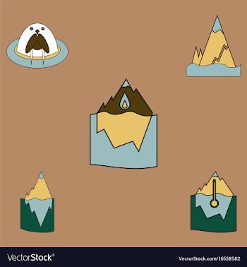Collection of icons and climate change vector image