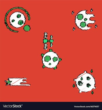 Collection of icons and cosmic bodies in stroke vector image