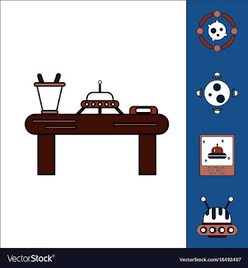 Collection of icons and cosmic bodies vector image