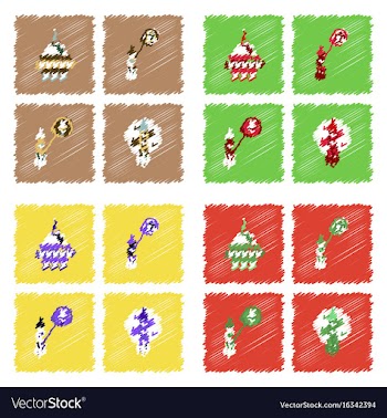 Collection of icons and cosmos technology in vector image