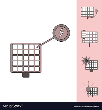 Collection of icons and eco energy vector image