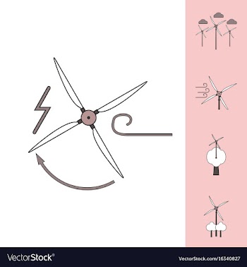 Collection of icons and eco energy vector image