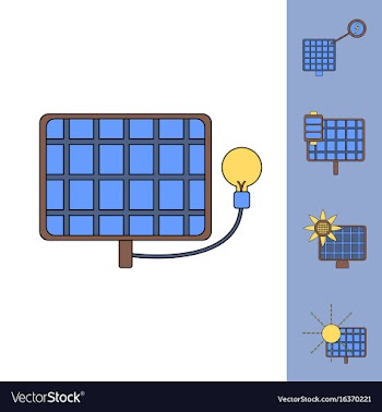Collection of icons and eco energy vector image