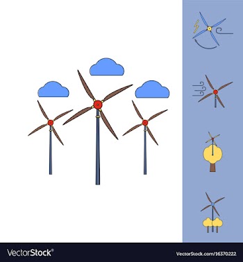 Collection of icons and eco energy vector image