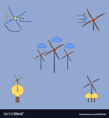 Collection of icons and eco energy vector image