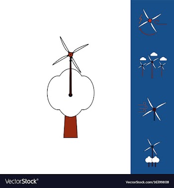 Collection of icons and eco energy vector image