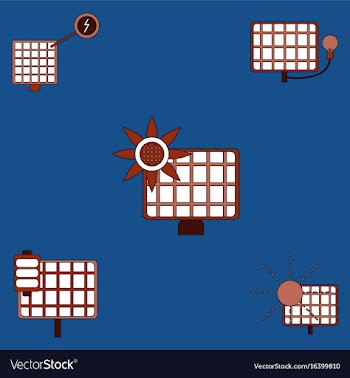 Collection of icons and eco energy vector image