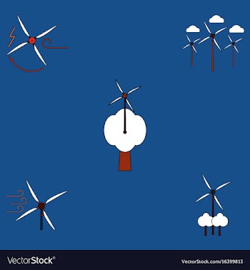 Collection of icons and eco energy vector image