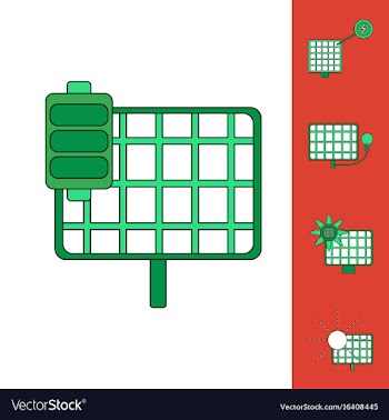 Collection of icons and eco energy vector image