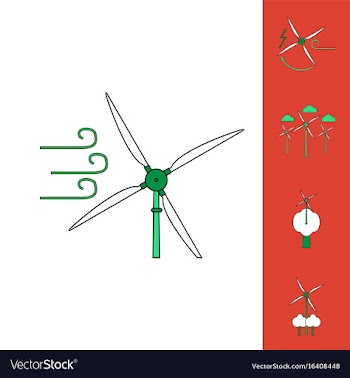 Collection of icons and eco energy vector image