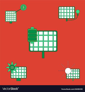 Collection of icons and eco energy vector image