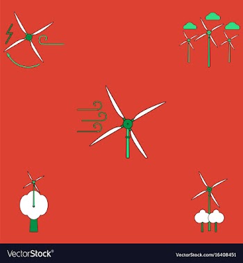 Collection of icons and eco energy vector image