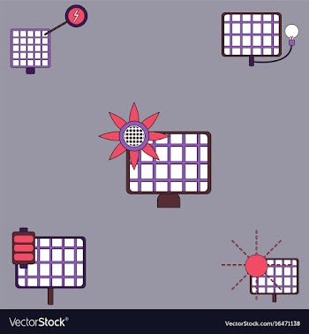 Collection of icons and eco energy vector image