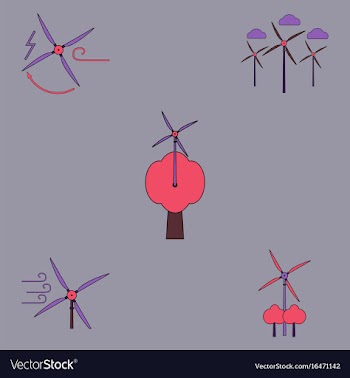 Collection of icons and eco energy vector image
