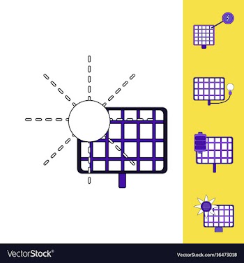 Collection of icons and eco energy vector image
