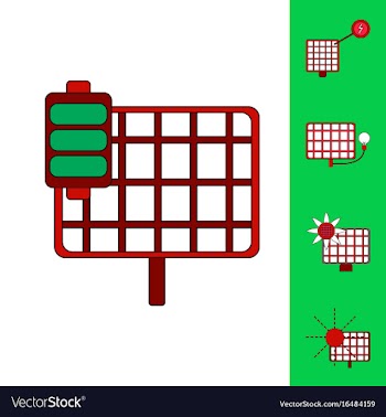 Collection of icons and eco energy vector image
