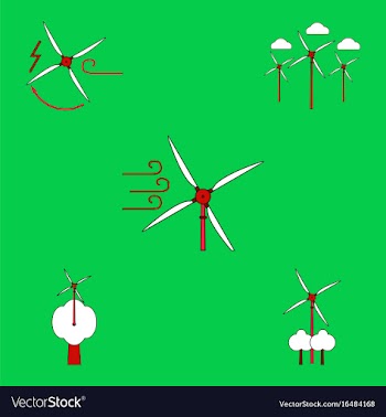 Collection of icons and eco energy vector image