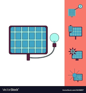 Collection of icons and eco energy vector image