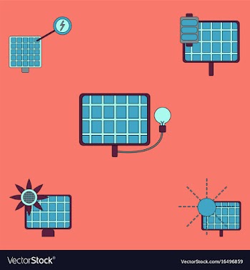 Collection of icons and eco energy vector image