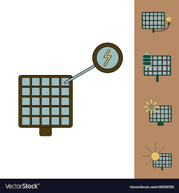 Collection of icons and eco energy vector image