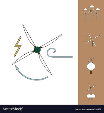 Collection of icons and eco energy vector image