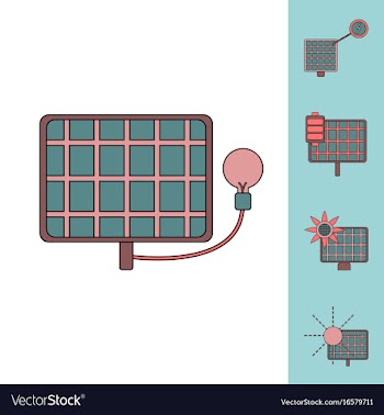 Collection of icons and eco energy vector image