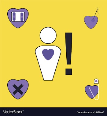 Collection of icons and heart diseases vector image
