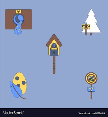 Collection of icons and industry danger vector image