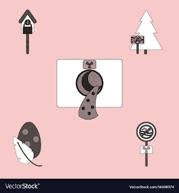Collection of icons and industry danger vector image