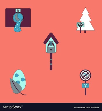 Collection of icons and industry danger vector image