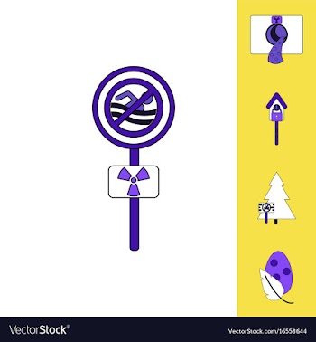 Collection of icons and industry danger vector image
