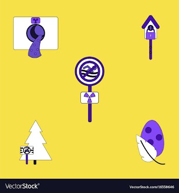 Collection of icons and industry danger vector image